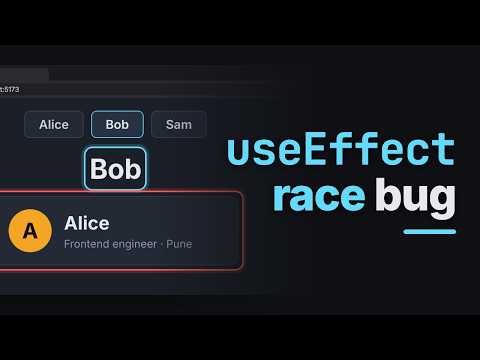 Your useEffect fetch has a race condition. Here's the fix.