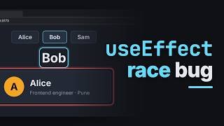Your useEffect fetch has a race condition. Here's the fix.