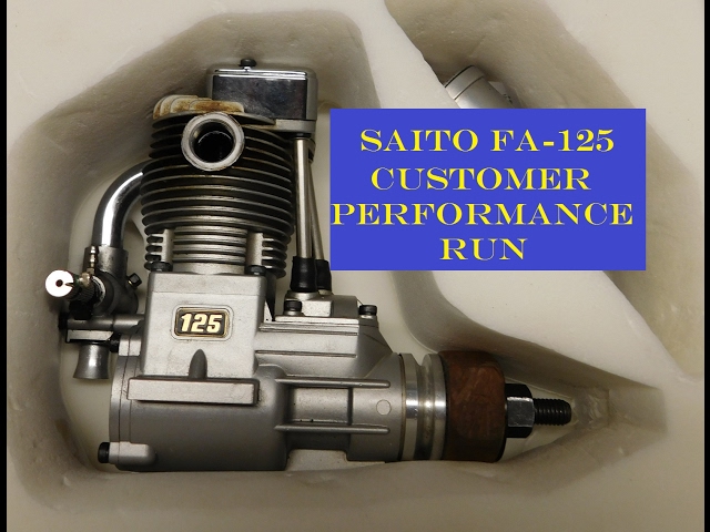 SAITO FA-125 4ストロークエンジン ラジコン飛行機用 Saito FA-125 Customer Performance Run - YouTube
