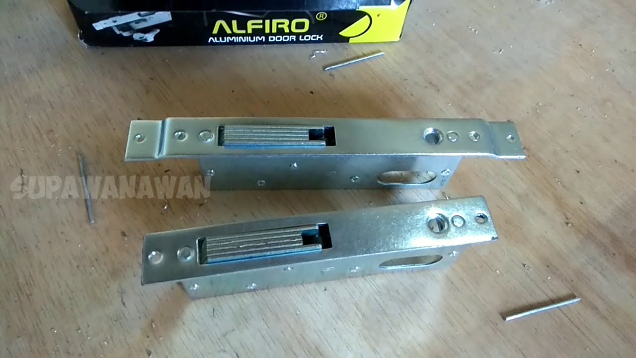  Cara  pasang kunci pintu  aluminium  dan handle C stanlees 