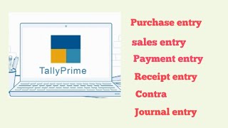 tally prime full course in english | purchase sales payment receipt contra journal