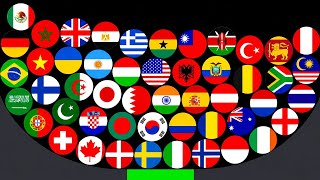 50 Countries Marble Game | Algodoo | Watch Till The End  screenshot 3