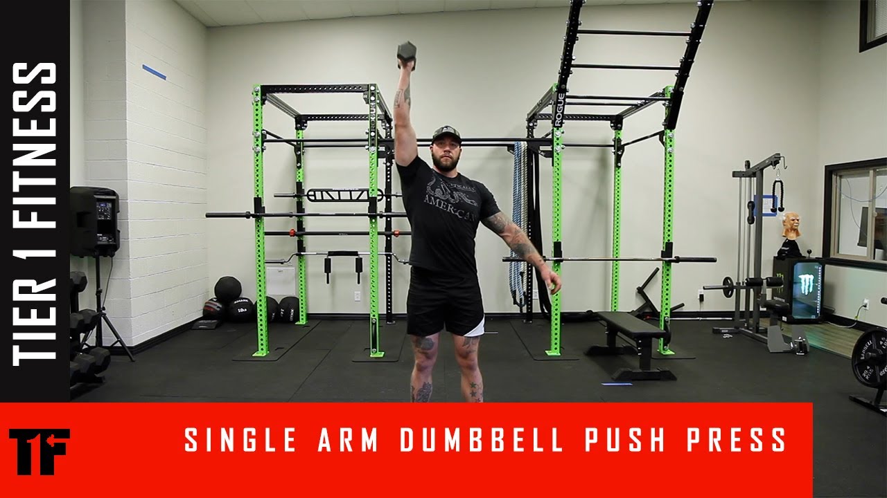 Single Arm Dumbbell Push Press Technique Tier 1 Fitness YouTube