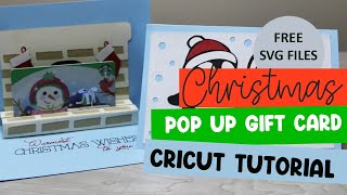 Fireplace Pop Up Gift Card Christmas Card with Cricut