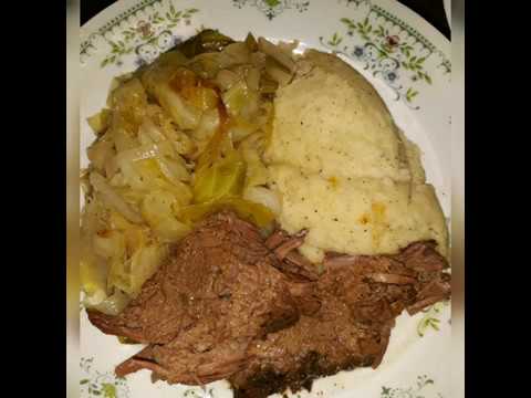 CAULIFLOWER MASHED POTATOES WITH ROAST AND CABBAGE - YouTube