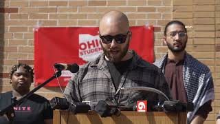 Gaige Grosskreutz, Man shot by Kyle Rittenhouse speaks in Kent State