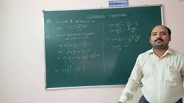 #Quadratic Equations#Findining Roots of the Q.E#Lecture-02
