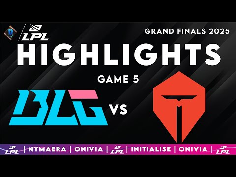 BLG vs TES Highlights Game 5 | LPL GRAND FINALS 2025 | Bilibili Gaming vs Top Esports by Onivia