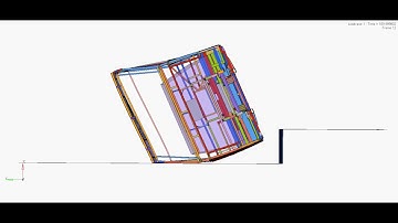 Bus roll-over test ECE R66.01 - LiAZ - front view, frame