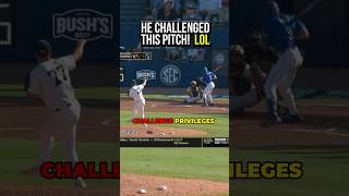 I can’t believe he challenged this 🤣 #baseball #collegebaseball