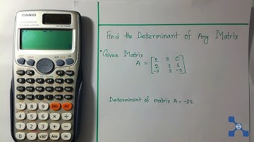 find determinant of any   matrix using calculator