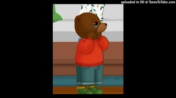 Little brown bear sings deep well while crying
