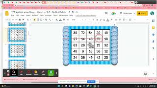 Multiplication Bingo - Digital