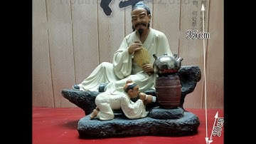 TƯỢNG THẦN TRÀ LỤC VŨ VÀ TIỂU ĐỒNG - một sản phẩm độc quyền chỉ có tại Gốm Sứ Trang Trí. 0983302.098