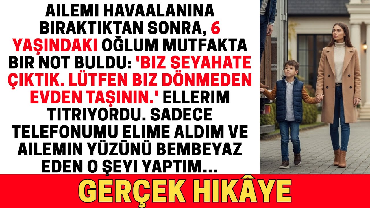 6 yaşındaki oğlum bana ailemin bıraktığı bir notu gösterdi: 