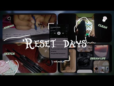 Reset days 🌧️💗| Clean, sketch, skin-care,walks. | Weekly reset.