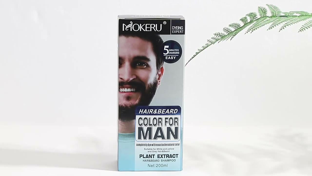 200ml Natural Permanent Beard Dye Shampoo YouTube