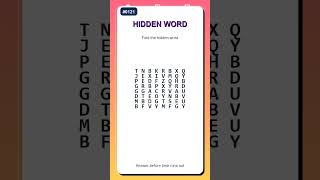 Hidden Word Puzzle #0121 | Find the Secret Word Fast