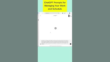 ChatGPT Prompts for  Managing Your Work  and Schedule  #freshers#chatgptsolutions #chatgpt