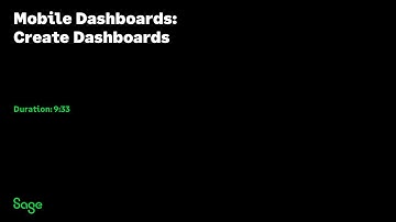 Sage 300 CRE - Create Dashboards