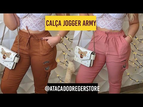 Calça Jogger Feminina ARMY,Enviamos para todo o Brasil. Compre em ATACADO DREGER STORE - YouTube