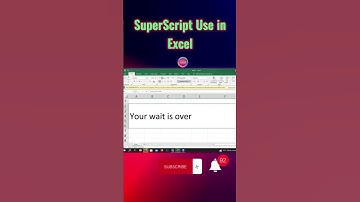 Superscript use in Excel  #exceltips #excelvideos #msexceltips #msexcelformula #msexceltraining