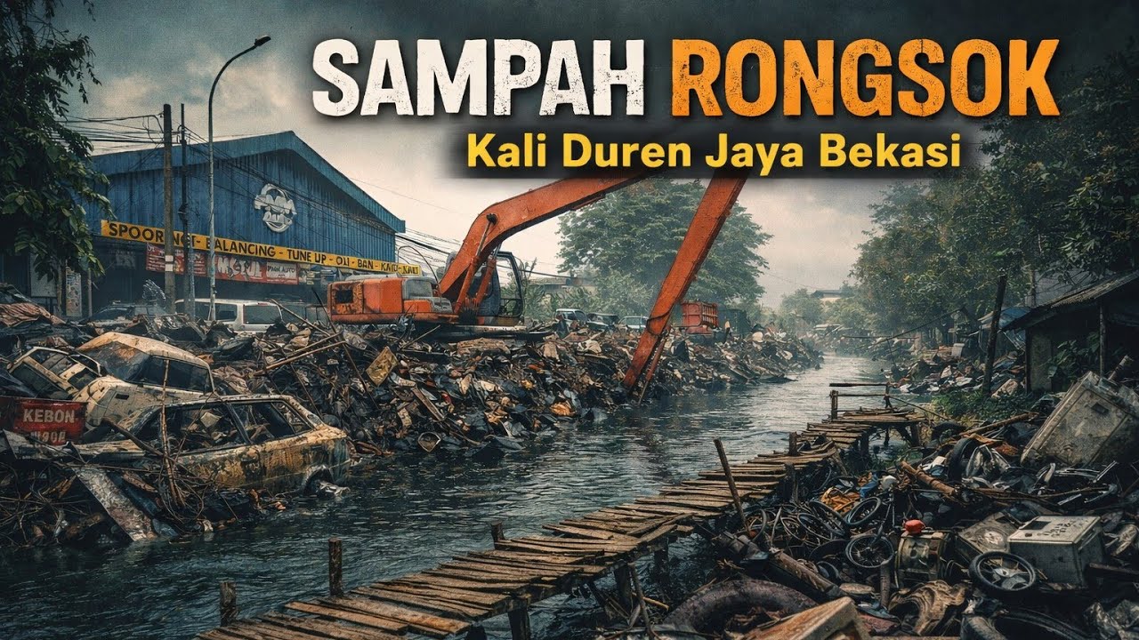 HEBOH! Lumpur & Rongsokan Kali Duren Jaya Bekasi Dikeruk Habis Ekskavator!