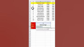 66-How to use lookup Function part 2 || #exceltutorial  || Lookup by shiv  || #shorts