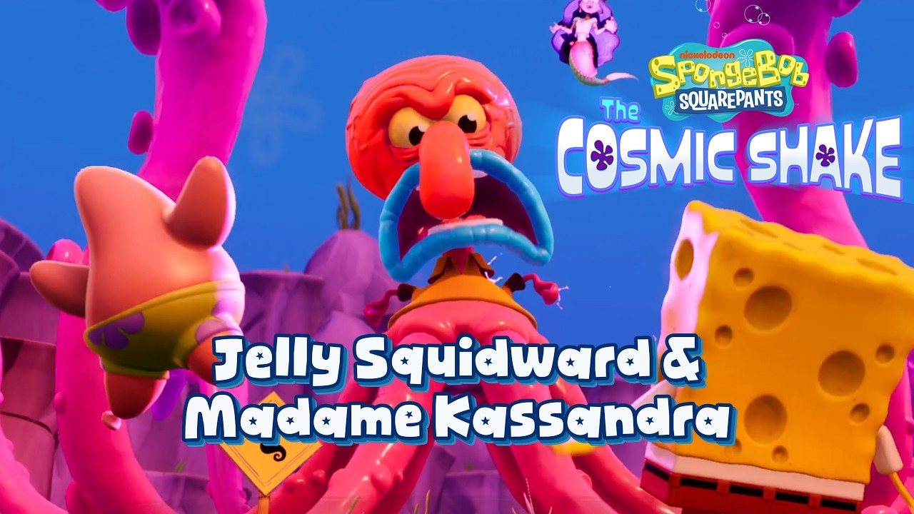SpongeBob Cosmic Shake - Final Boss Jelly Squidward & Madame Kassandra | Tentacle Dodger Achievement