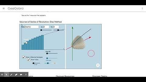 Volume(solids of revolution disc visualization)