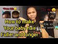 How to grow BABY BALD SPOTS and RECEDING HAIRLINE//*wash day routine*