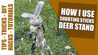 how i use shooting sticks in a tree stand