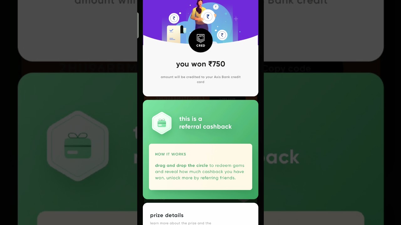 CRED APP 1 REFER 750₹