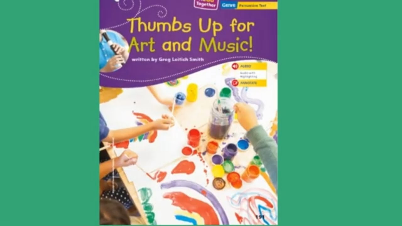 Thumbs Up for Art and Music UNIT 3 Week 5  My view Literacy  Grade 1