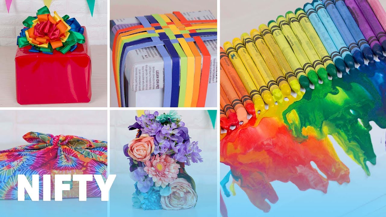 The Coolest Rainbow Gift Wrap Ideas Youtube Rainbow Gift Crafts Gifts