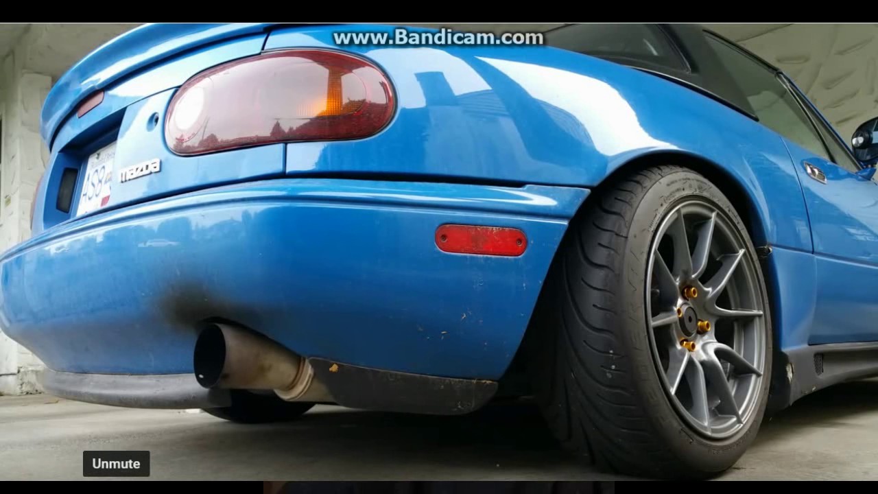 Gingium Miata Start up Exhaust YouTube