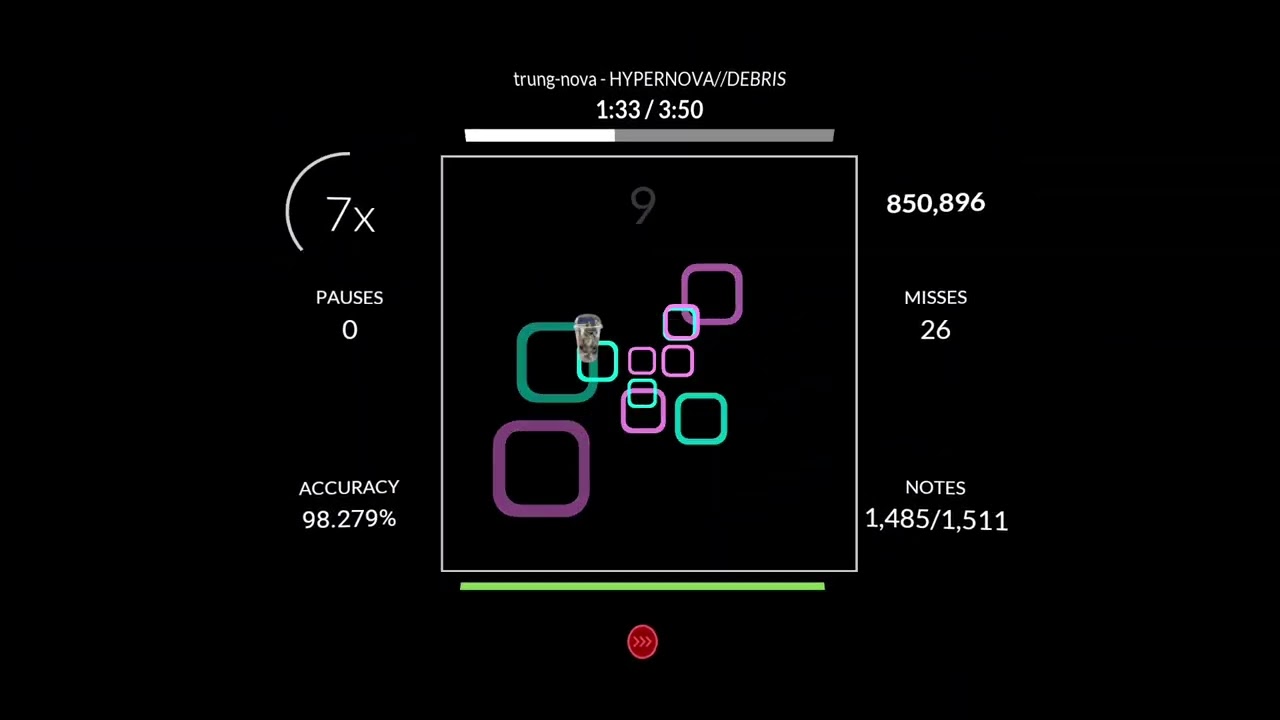 [Rhythia] HYPERNOVA//DEBRIS (1.35x, 97.95% NP) ft. cat in da cup cursor