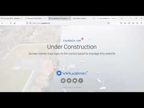 How to remove the under construction redirect page of virtualmin of wordpress site webmin