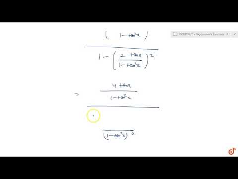 Video Prove that: `tan4x=(4tanx(1-tan^2x))/(1-6tan^2x... - youtube