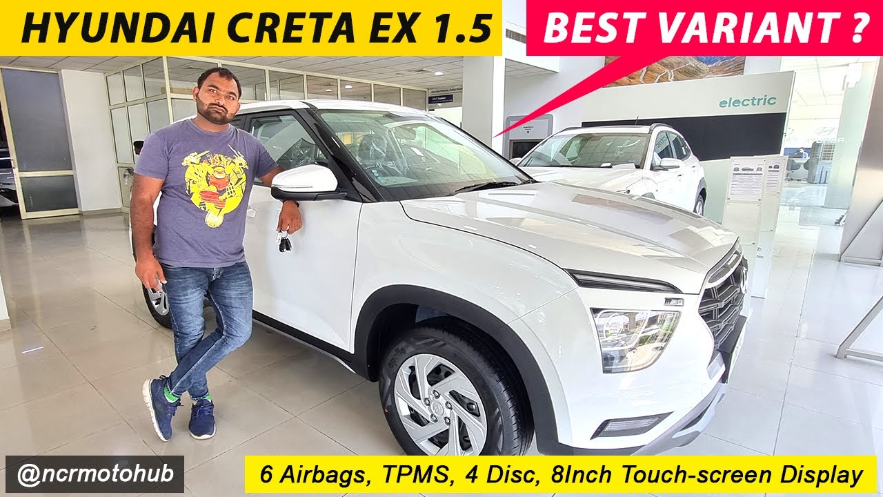 Creta EX 2023 👌 6 airbags, TPMS, 4 disc brakes & More ️ Walkaround