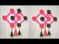 DIY Icecream stick & Woolen Wall Hanging/Woolen Wall Hanging #diy #woolencraft #wallhanging