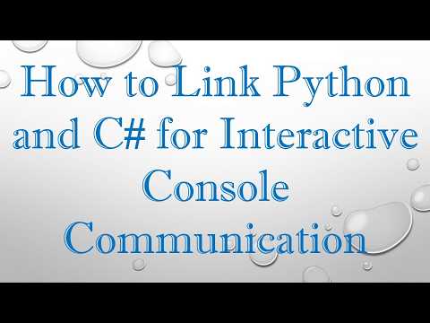 How to Link Python and C#  for Interactive Console Communication
