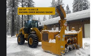 LAKE TAHOE 700+ INCH WINTER!  4k  PLOWING SNOW CAT 938MSNOWBLOWER