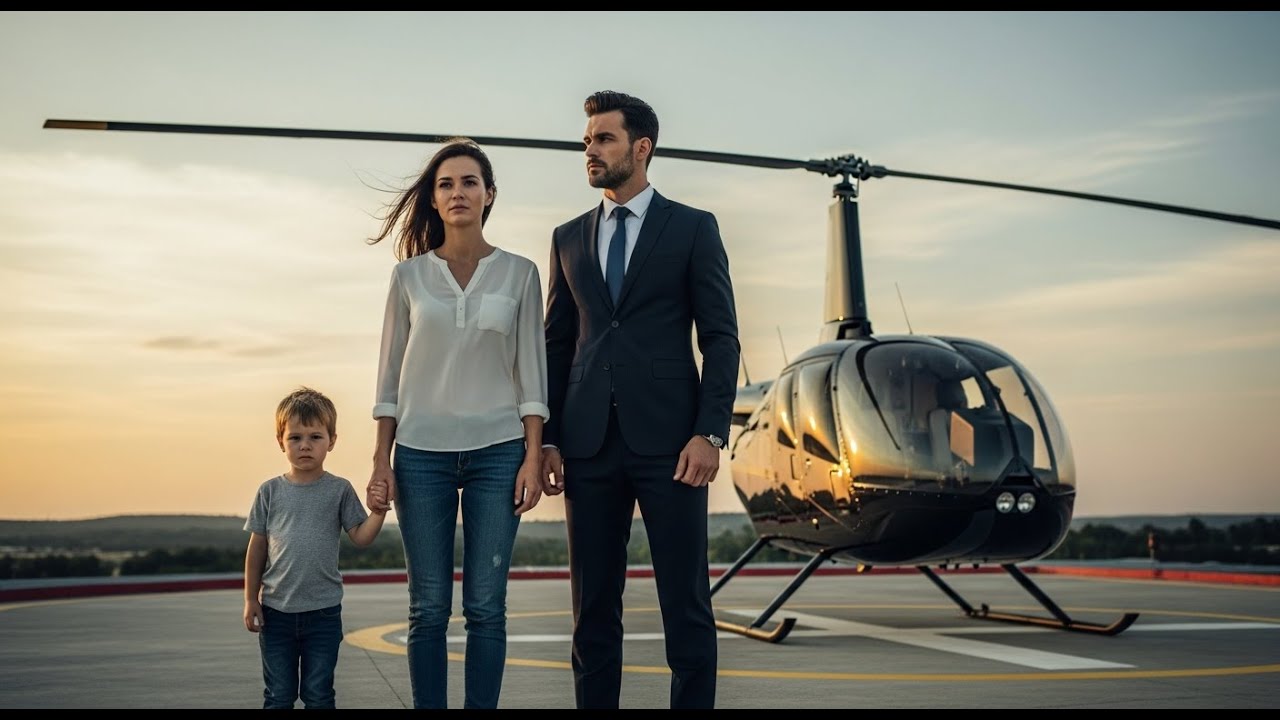 “I’ll Raise Him Alone,” Said the Single Mom — Until the CEO Sent a Helicopter to Bring Them Home