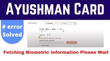 Fetching Biometric Information Please Wait || Ayushman card Error resolved