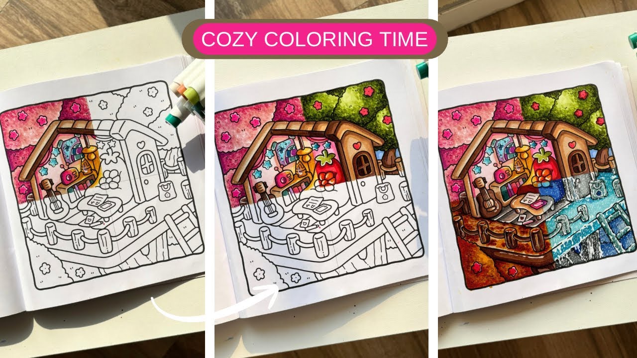Four Seasons in One Page | Spring, Summer, Autumn & Winter Coloring ...