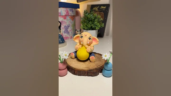 Cutest Ganesh ji | Made the cutest ganpati ji from my handmade clay | Ganesh chaturthi special 🌸