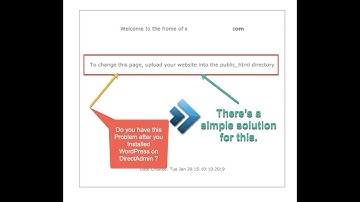 Solution "To change this page upload your website into the public_html directory" WordPress Install