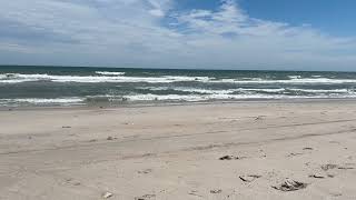 North Topsail Beach low tide and windy
