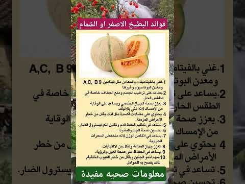 فوائد البطيخ الاصفر او الشمام